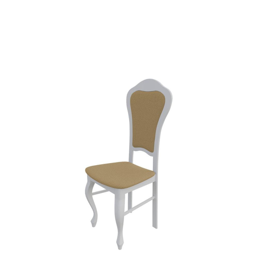 Veneti Čalúnená jedálenská stolička MOVILE 11 - biela / béžová